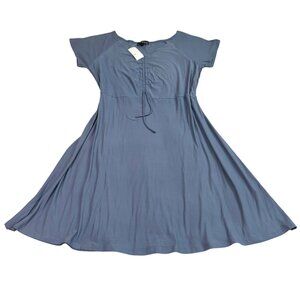 Derek Heart womens mini dress Short sleeve blue color Size 3X Stretchy‎